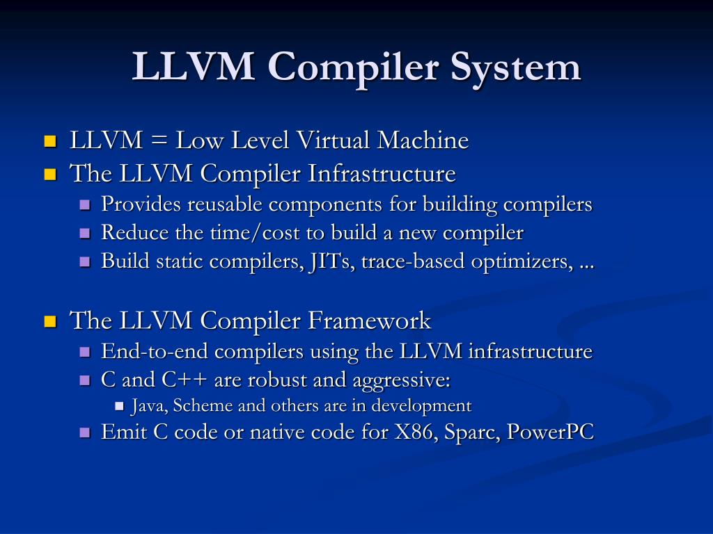 Llvm compiler windows
